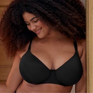 SMOOTHEZ by Aerie Full Coverage Lightly Lined Bra Black NWT 36 DD